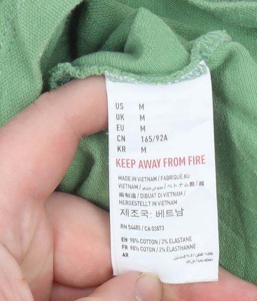 American Eagle Outfitters Men's Green Classic Fit Polo Shirt Size M