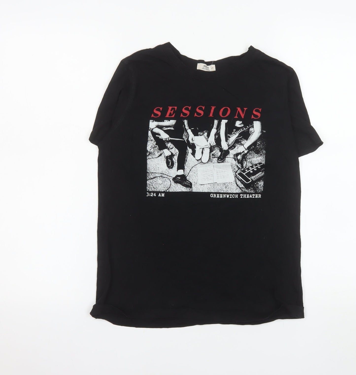 Ardene Women's Black Graphic Music T-Shirt Size S