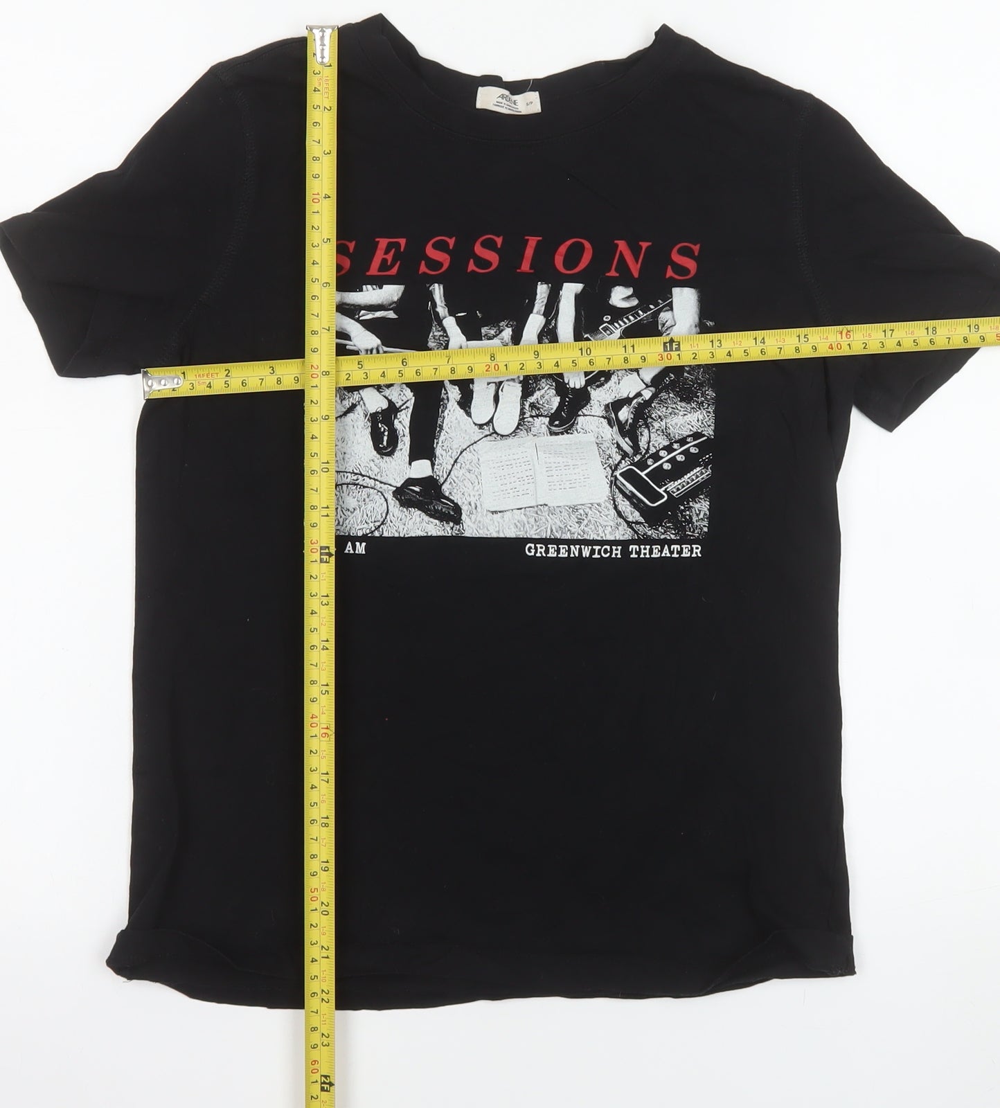 Ardene Women's Black Graphic Music T-Shirt Size S