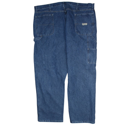 Wrangler Men's Blue Denim Carpenter Jeans 44x30 Relaxed Fit