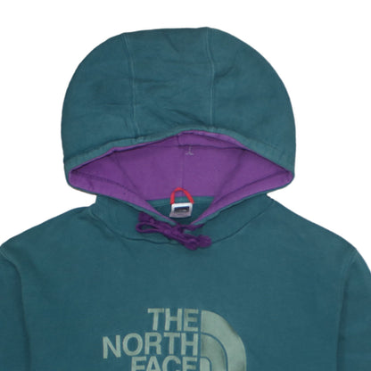 The North Face Mens Teal Pullover Hoodie XL Cotton Fleece