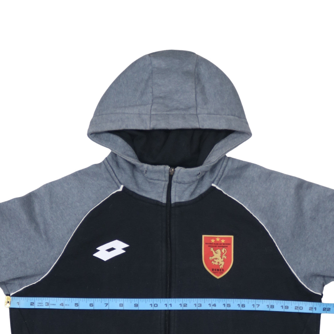 Lotto Men's Grey Full Zip Hoodie M Sports Sweatshirt