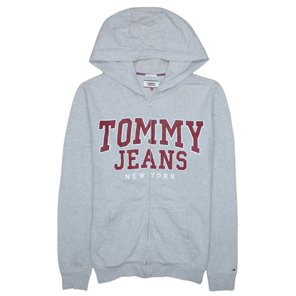 Tommy Jeans Men's Grey Full Zip Hoodie XL Regular Fit