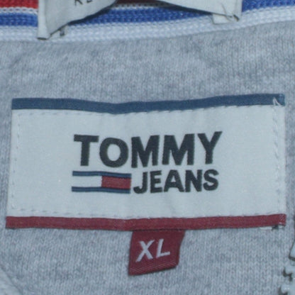 Tommy Jeans Men's Grey Full Zip Hoodie XL Regular Fit