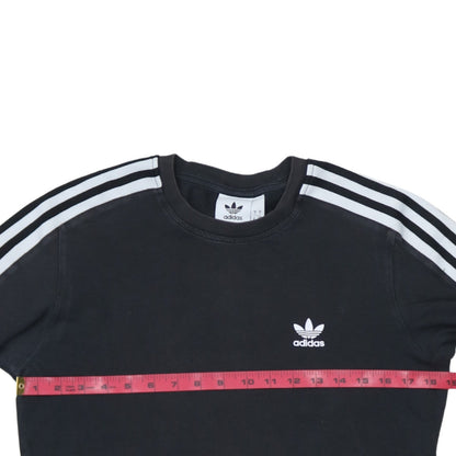 Adidas Men's Black Crew Neck Short Sleeve Cotton Sports T-Shirt S