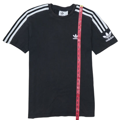 Adidas Men's Black Crew Neck Short Sleeve Cotton Sports T-Shirt S