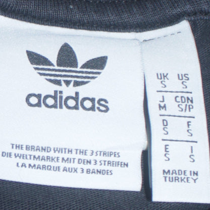 Adidas Men's Black Crew Neck Short Sleeve Cotton Sports T-Shirt S