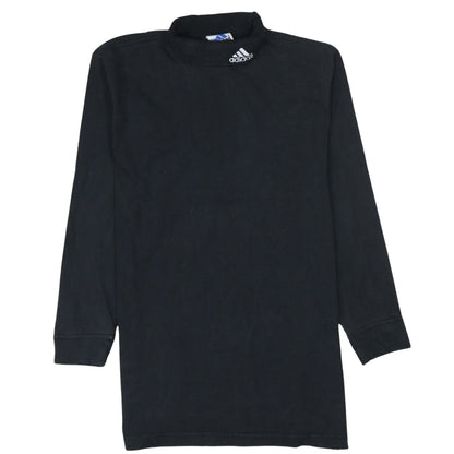 Adidas Men's Black Long Sleeve Mock Neck Sports T-Shirt Size S