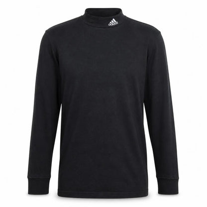 Adidas Men's Black Long Sleeve Mock Neck Sports T-Shirt Size S