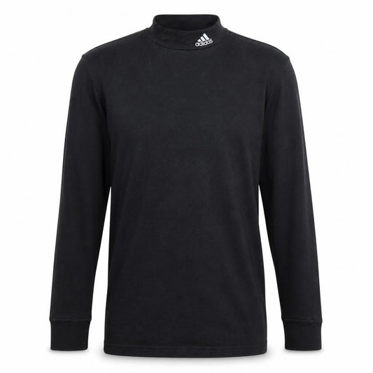 Adidas Men's Black Long Sleeve Mock Neck Sports T-Shirt Size S
