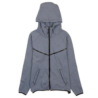Nike Men's Blue Full Zip Hoodie Size M High Neck Sportswear