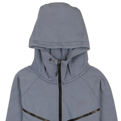 Nike Men's Blue Full Zip Hoodie Size M High Neck Sportswear