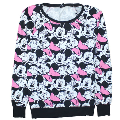 Disney at George Women Black Pink Mickey & Minnie Sweatshirt UK 12
