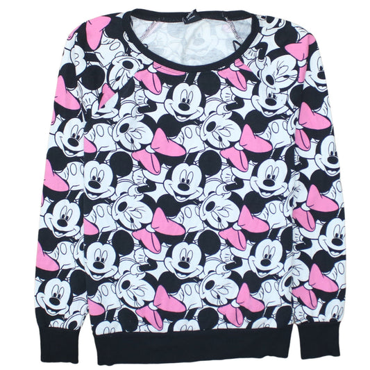 Disney at George Women Black Pink Mickey & Minnie Sweatshirt UK 12