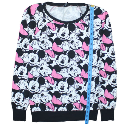 Disney at George Women Black Pink Mickey & Minnie Sweatshirt UK 12