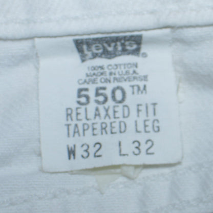 Levi's Women White 550 Tapered Relaxed Fit Jeans W32 L32