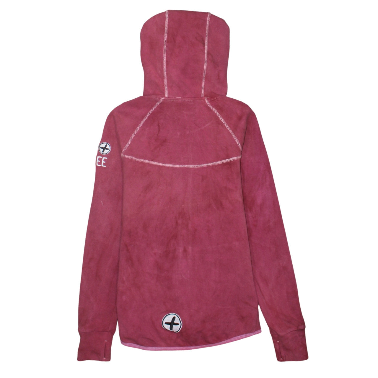 Gym+Coffee Women's Pink Full Zip Hoodie Size S