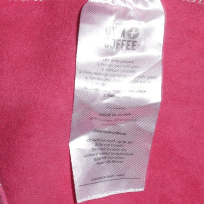 Gym+Coffee Women's Pink Full Zip Hoodie Size S