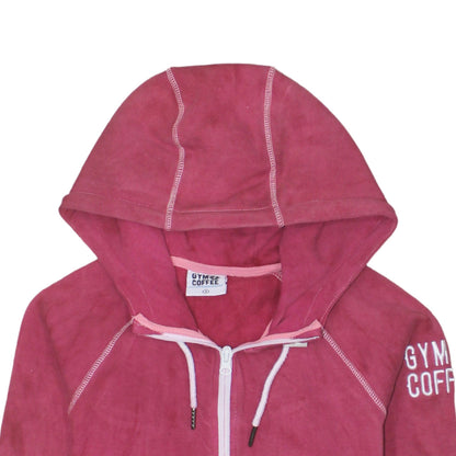 Gym+Coffee Women's Pink Full Zip Hoodie Size S