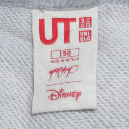 Uniqlo Girls Grey Disney Pullover Sweatshirt 14 Years Long Sleeve Graphic