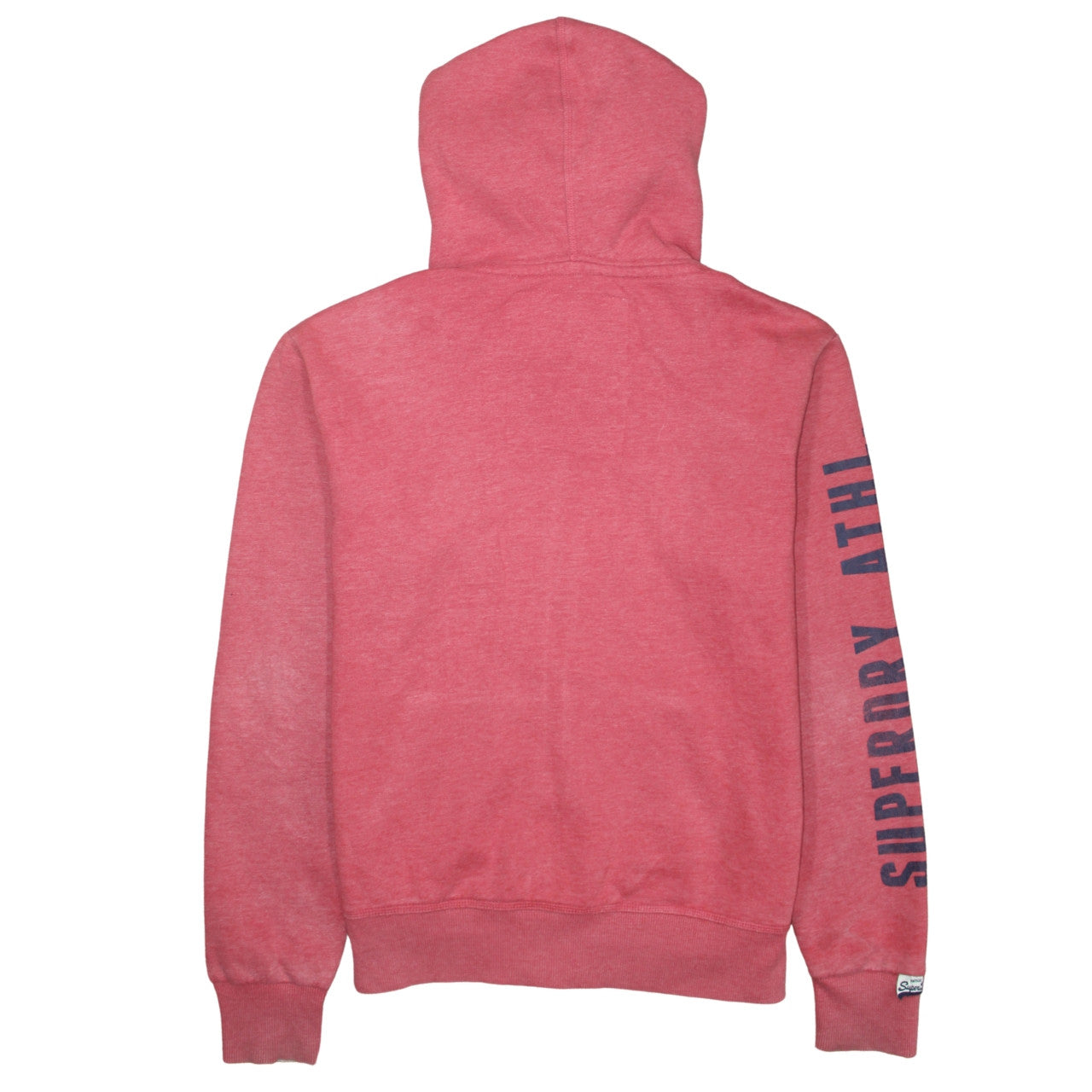 Superdry Men's Red Full Zip Hoodie XL Athletic Print