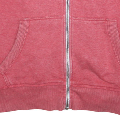 Superdry Men's Red Full Zip Hoodie XL Athletic Print
