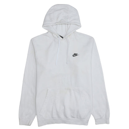 Nike Men's White Pullover Hoodie Size L Sports Fleece Sweatshirt