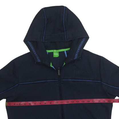 Hugo Boss Mens Blue Full Zip Hoodie Regular Fit Size M