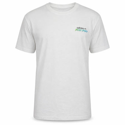 Adidas Men's White Beach Sports Graphic Print Cotton T-Shirt M