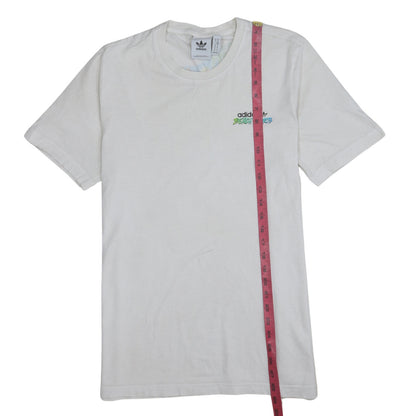 Adidas Men's White Beach Sports Graphic Print Cotton T-Shirt M