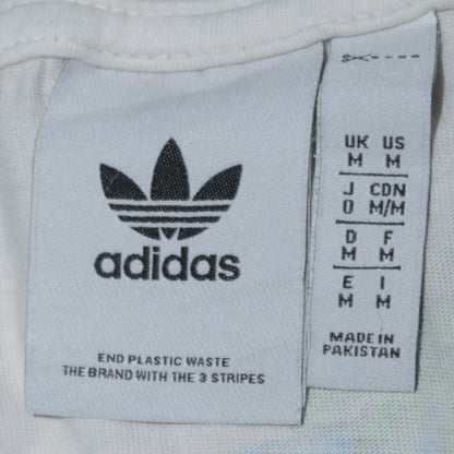 Adidas Men's White Beach Sports Graphic Print Cotton T-Shirt M