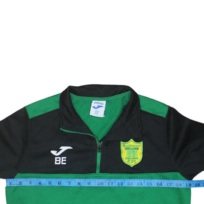 Joma Men’s Green & Black 1/4 Zip Long Sleeve Athletic Top Size S