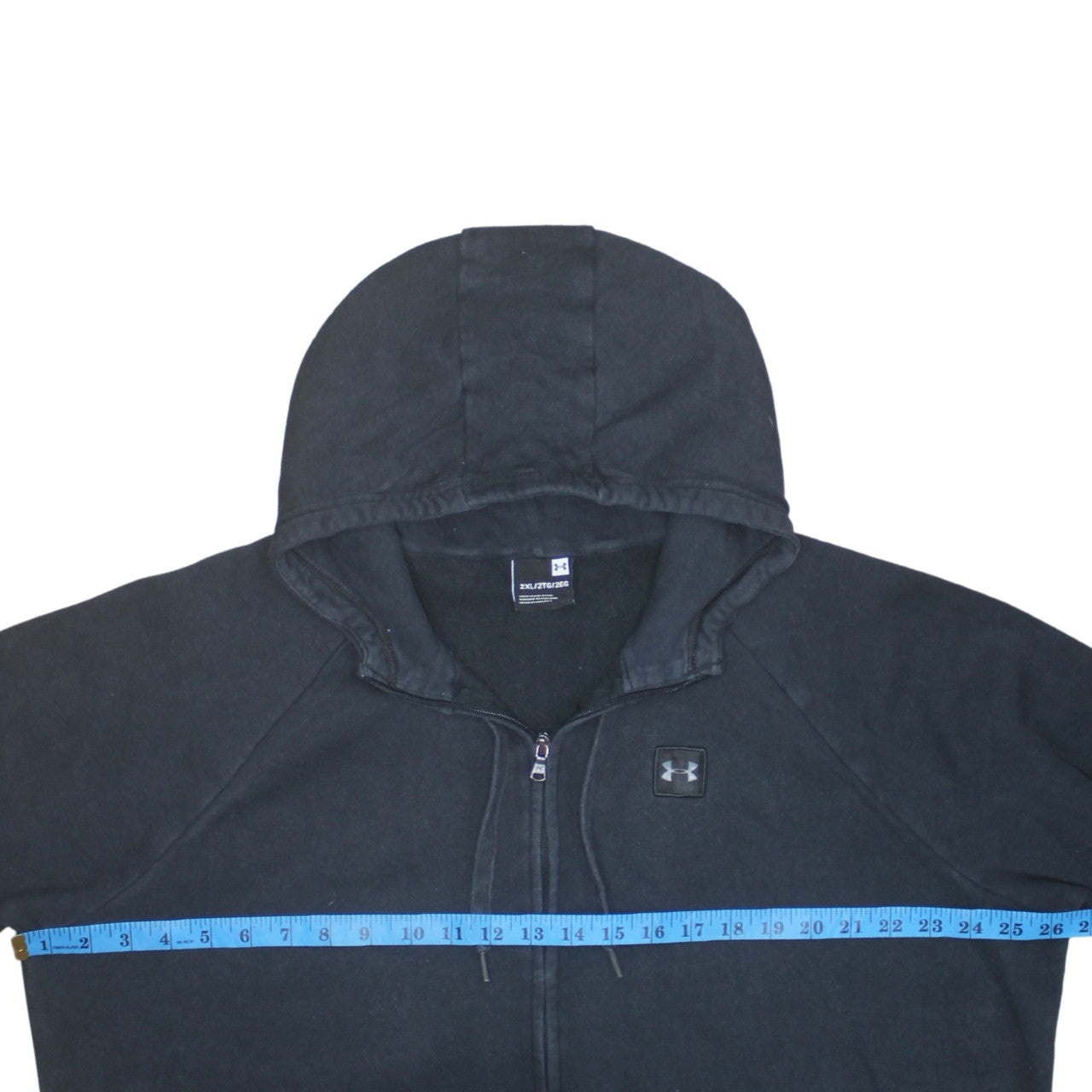 Under Armour Men's Black 2XL Full Zip Hoodie Sweatshirt
