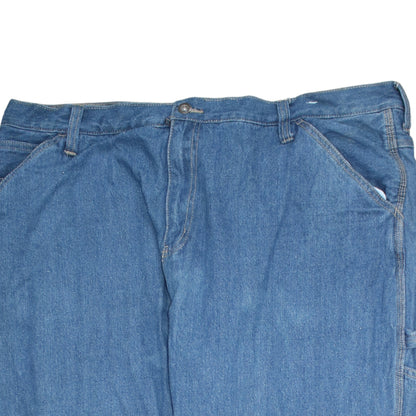 Faded Glory Men Blue 42x32 Relaxed Straight Lined Denim Jeans