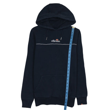 Ellesse Men's Blue Pullover Hoodie M Embroidered Logo Fleece