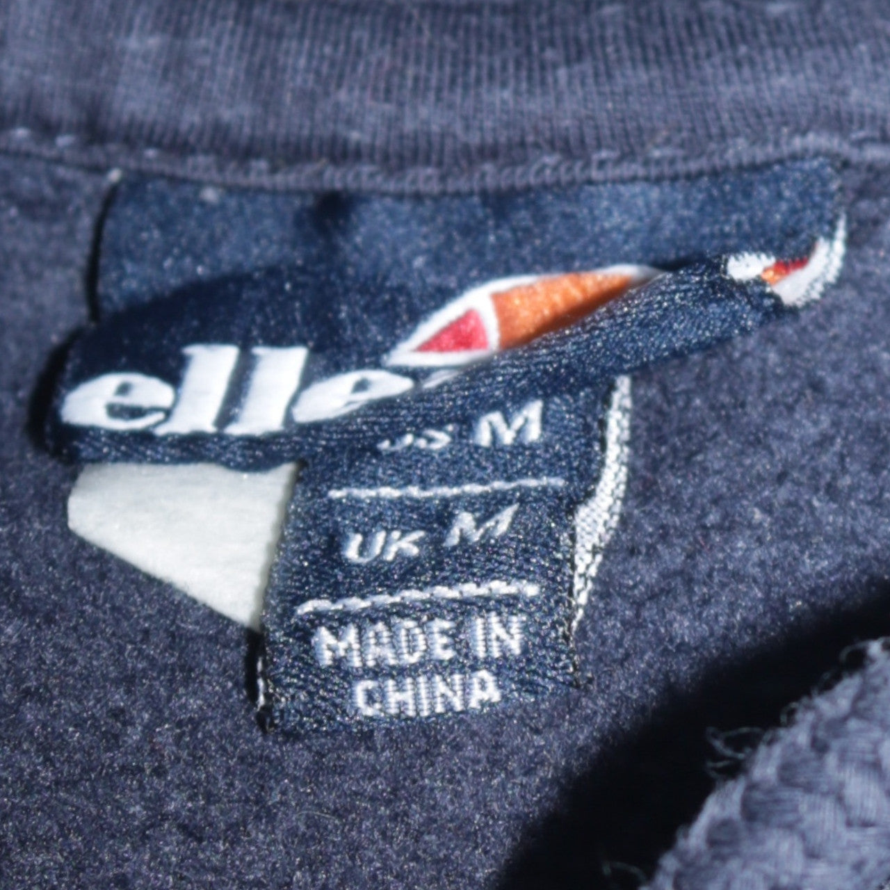 Ellesse Men's Blue Pullover Hoodie M Embroidered Logo Fleece