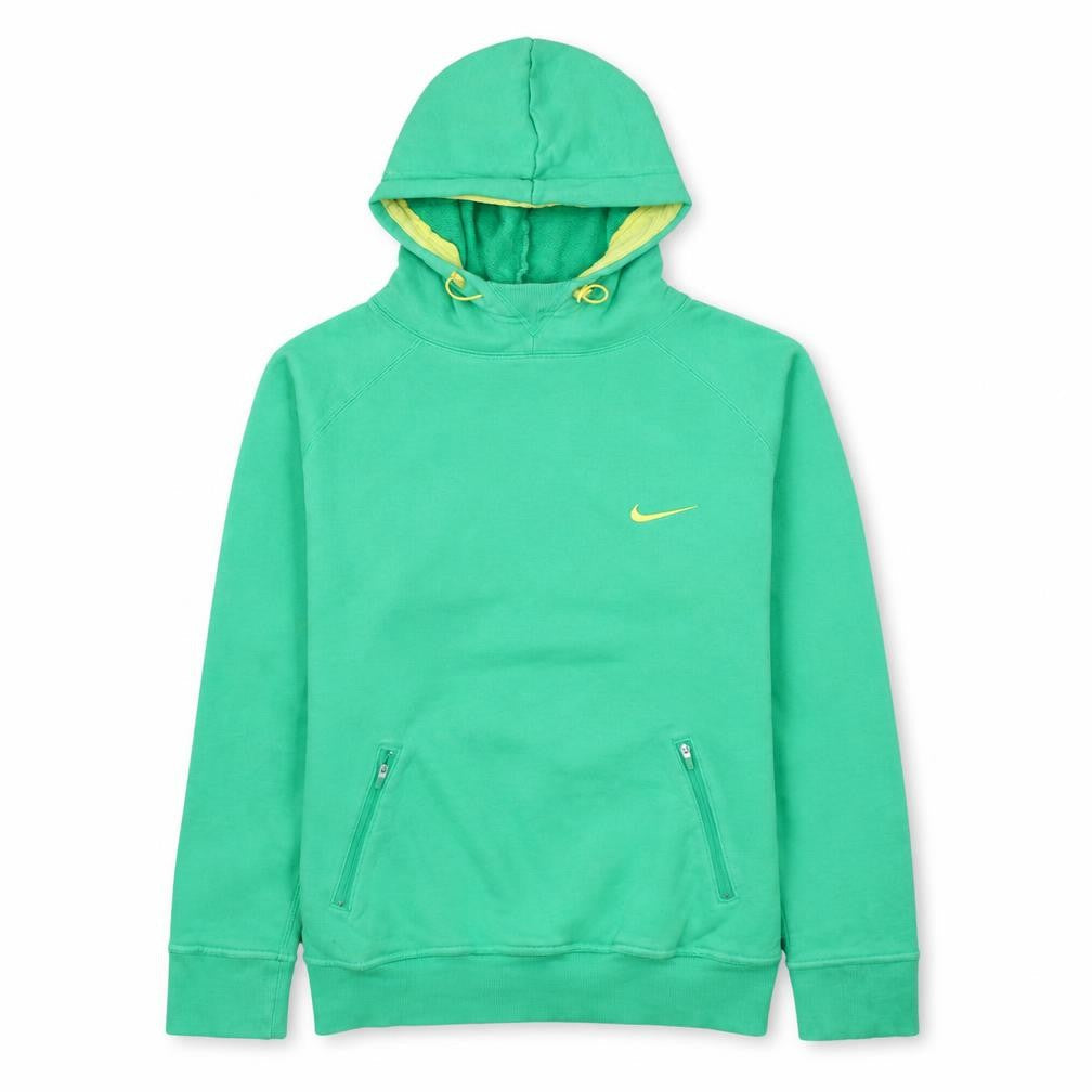 Front view of Nike Women's Green Pullover Hoodie M Hooded Sweatshirt 08 Print