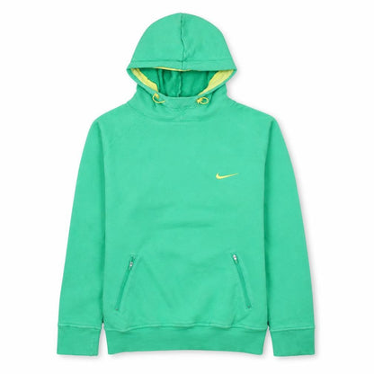 Front view of Nike Women's Green Pullover Hoodie M Hooded Sweatshirt 08 Print