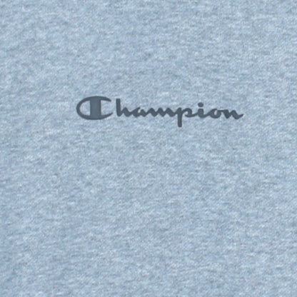 Champion Men's Grey Small Pullover Logo Hoodie - Regular Fit
