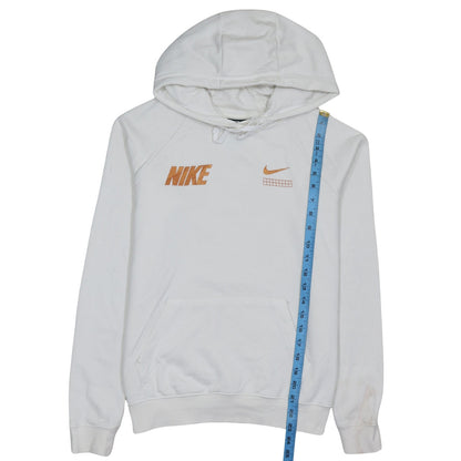 Nike Women's White Small Pullover Hoodie with Logo Graphic