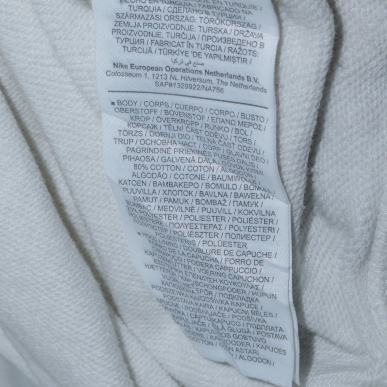Nike Women's White Small Pullover Hoodie with Logo Graphic