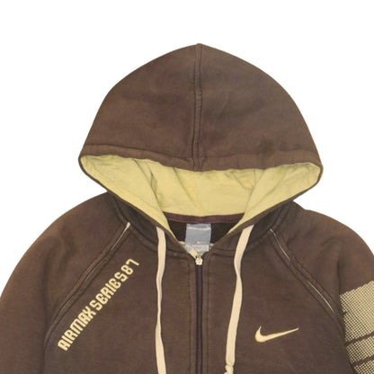 Nike Men Brown Full Zip Hoodie L Airmax Series 87 Sportswear