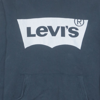 Levi's Boys Blue Pullover Hoodie Size 16 Years Logo Fleece Sweatshirt
