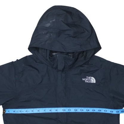 The North Face Boys Black XL Waterproof Hooded Rain Coat Jacket