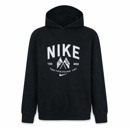Front view of Nike SB Men's Black Pullover Hoodie M Logo Skateboarding Fleece