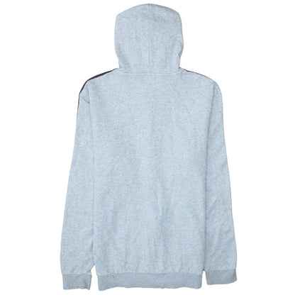 Adidas Men's Grey Full Zip Hoodie Size M Sports Hooded Sweatshirt