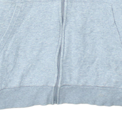 Adidas Men's Grey Full Zip Hoodie Size M Sports Hooded Sweatshirt
