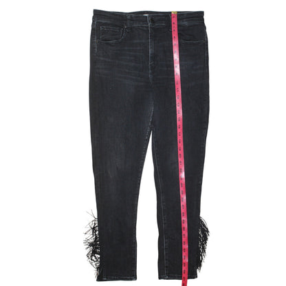 Levi's Women's Black High Rise Skinny Fringe Hem Jeans Size 31