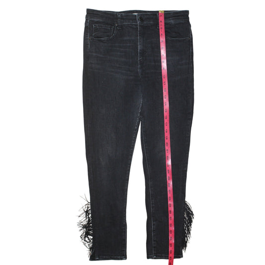 Levi's Women's Black High Rise Skinny Fringe Hem Jeans Size 31