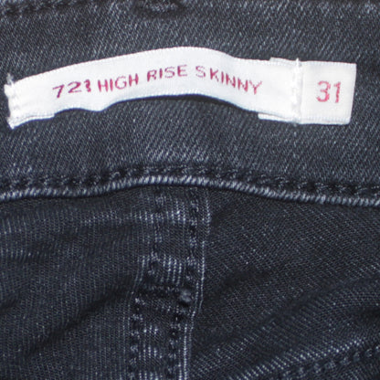 Levi's Women's Black High Rise Skinny Fringe Hem Jeans Size 31